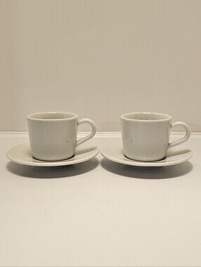 IKEA Set of 2 Demitasse Cups with Saucers